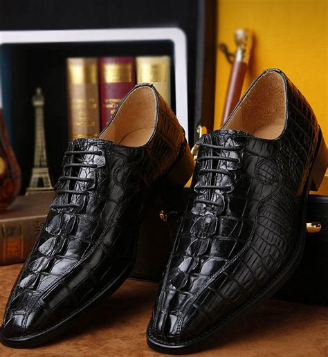 fake crocodile shoes|genuine alligator shoes for men.